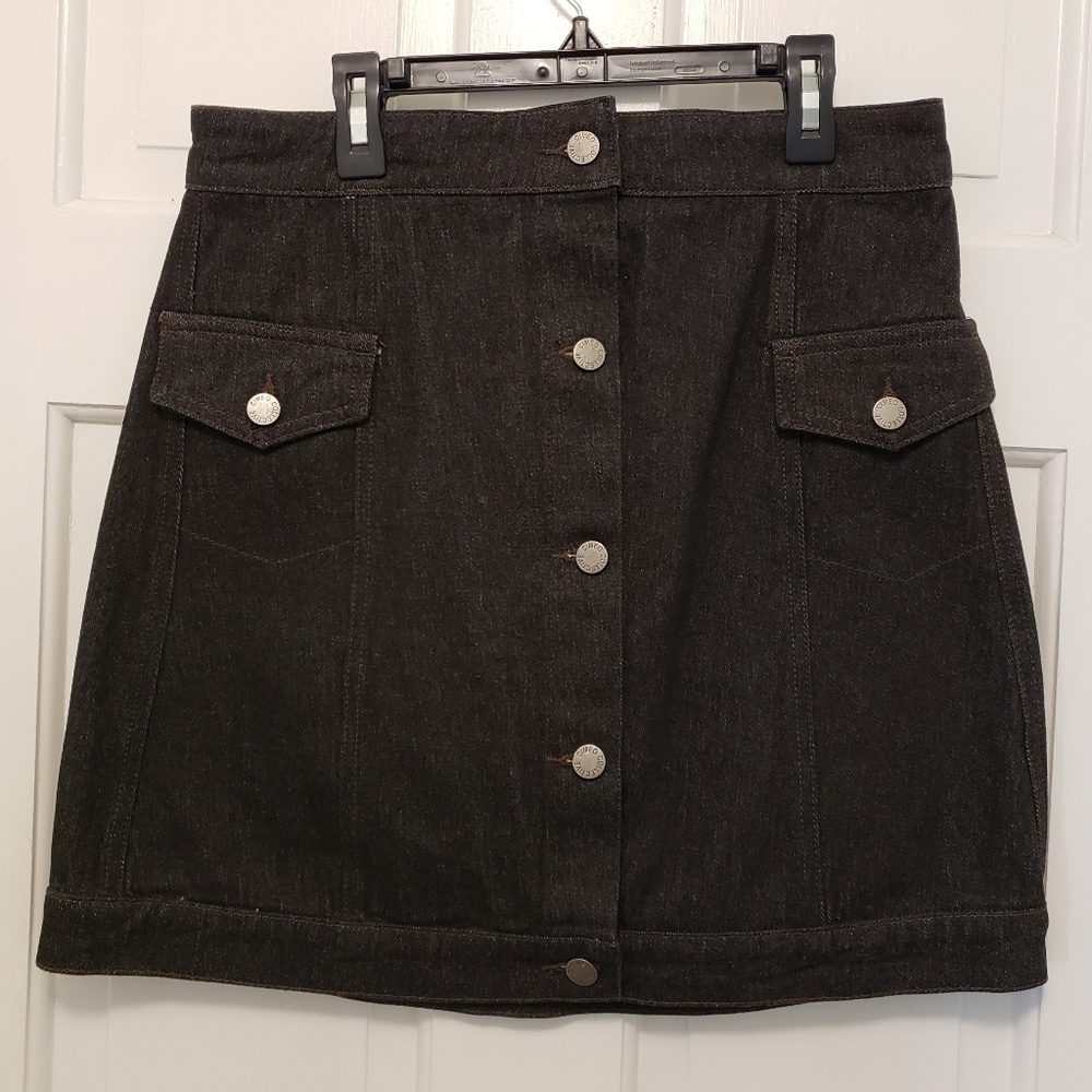 NWT C/MEO Collective Black JEAN FOR THE STORY Mini Skirt Size 8, Casual